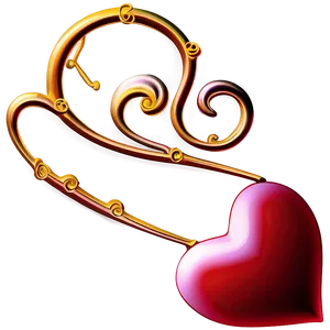 Heart And Scrollwork PNG D