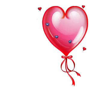 Heart Balloon Frame PNG 06212024