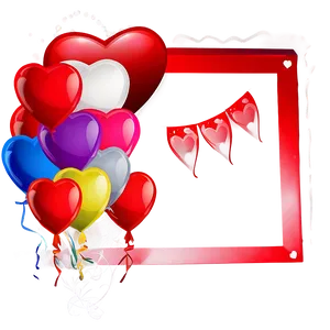 Heart Balloon Frame PNG 76 PNG