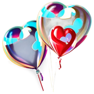 Heart Balloon Illustration PNG 06212024