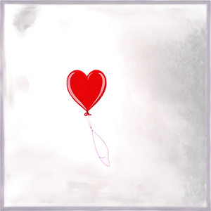 Heart Balloon Outline PNG 06212024