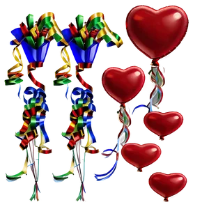 Heart Balloon Party PNG Bsa