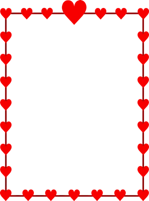 Heart Bordered Black Background PNG image