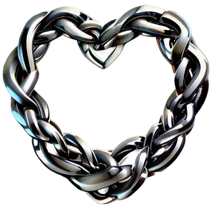 Heart Chain Link PNG B