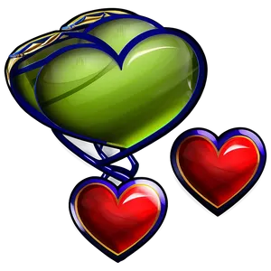 Heart Clipart Banner PNG Opg