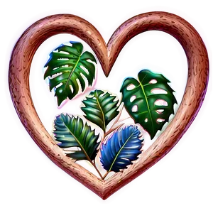 Heart Clipart In Nature Theme PNG Vnc