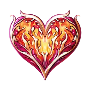 Heart Clipart With Flames PNG 06132024 PNG