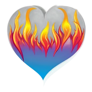 Heart Clipart With Flames PNG Qdq PNG