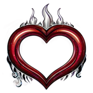 Heart Clipart With Flames PNG Wwh PNG