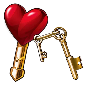 Heart Clipart With Key PNG 05252024 PNG