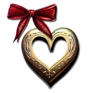 Heart Clipart With Ribbon PNG Lmd