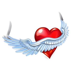 Heart Clipart With Wings PNG 05252024