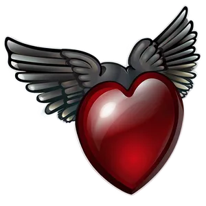 Heart Clipart With Wings PNG 25