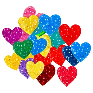 Heart Confetti Overlay PNG 05252024 PNG