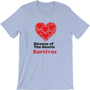Heart Disease Survivor T Shirt Design PNG