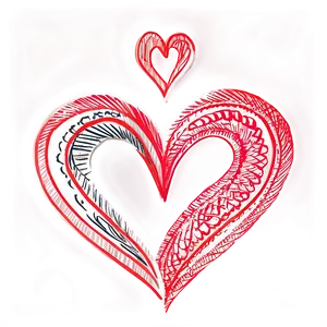 Heart Doodle Clipart PNG Jww27