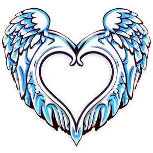 Heart Doodle With Wings Png Uei PNG image