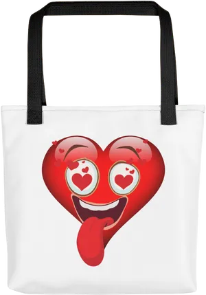 Heart Eyes Emoji Tote Bag PNG image