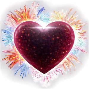 Heart Firework Overlay Png 06282024 PNG image