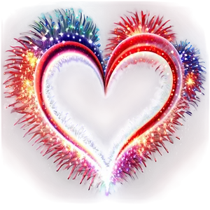 Heart Firework Overlay PNG Nip87