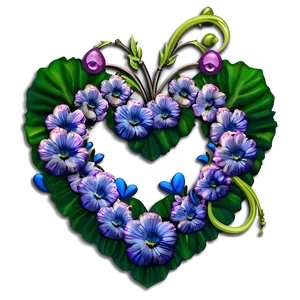 Heart Flower Frame PNG 05252024