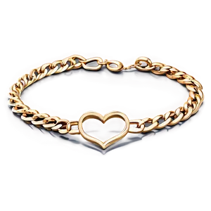 Heart Gold Bracelet Romance PNG 06282024 PNG