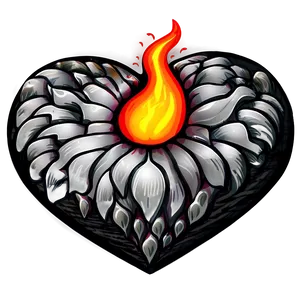 Heart In Flames Drawing Png Exx PNG image