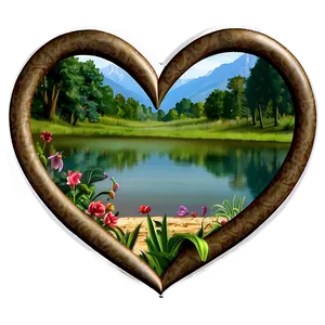 Heart In Nature Scene PNG 05252024 PNG