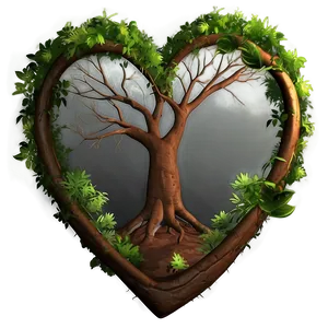 Heart In Nature Scene PNG A