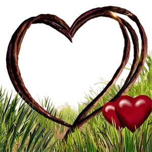 Heart In Nature Scene PNG D