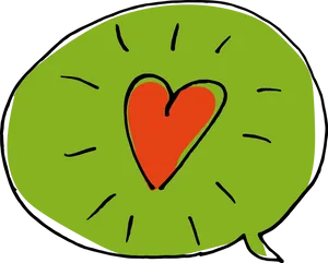 Heart In Speech Bubble_ Drawing PNG image