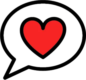 Heart In Speech Bubble Icon PNG image