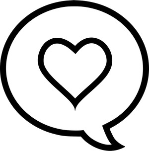 Heart In Speech Bubble_ Icon PNG image