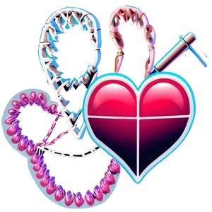 Heart Line Art Png Pmy78 PNG image