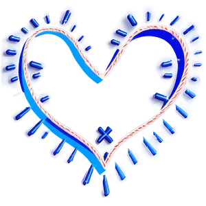 Heart Line With Stars PNG Cth