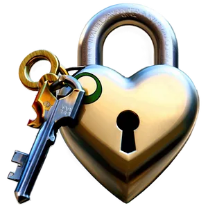 Heart Lock And Key PNG D