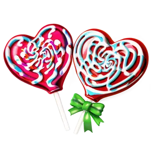 Heart Lollipop PNG 06292024