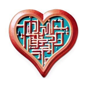 Heart Maze Puzzle PNG 8