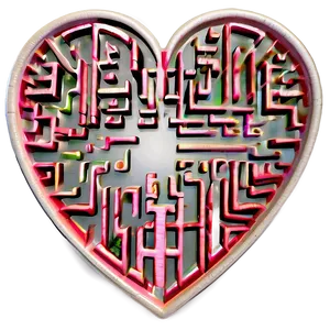 Heart Maze Puzzle PNG B