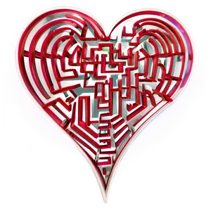 Heart Maze Puzzle PNG C