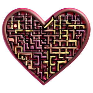 Heart Maze Puzzle PNG D