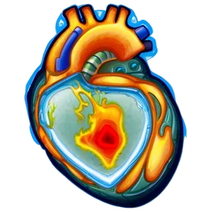 Heart On Fire Graphic Png A PNG image