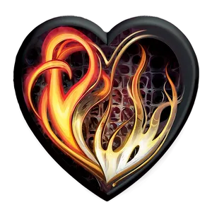 Heart On Fire Graphic PNG C