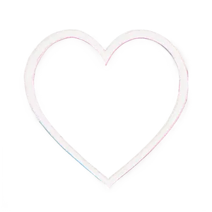 Heart Outline Sketch PNG B