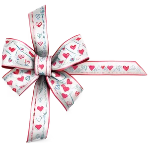 Heart Pattern Gift Bow PNG Pec70 PNG