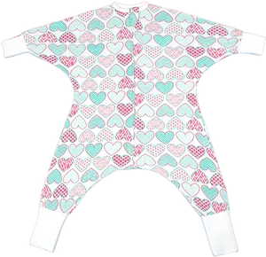 Heart Patterned Baby Onesie