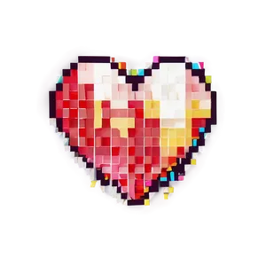 Heart Pixel Pattern Png 05252024 PNG image
