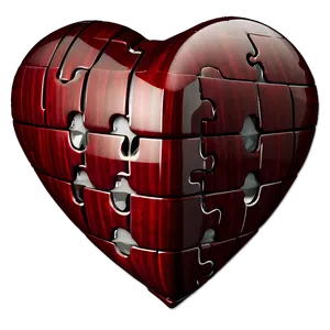 Heart Puzzle Emoji Transparent Design 05042024 PNG