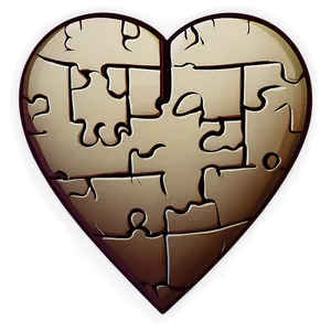 Heart Puzzle Piece Drawing PNG 56