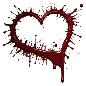 Heart's Offering: Blood Spatter PNG 82